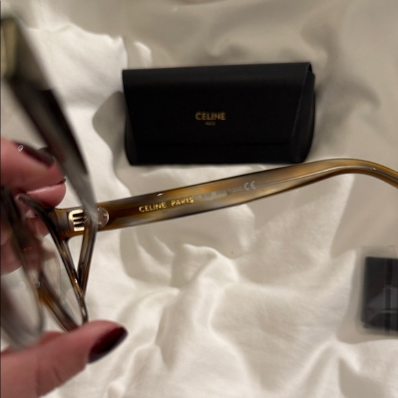 Celine Brown Ombré Tortoise Eyeglasses with Black Case - Picture 7 of 7